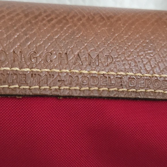 EUC Longchamp Foldable Red Tote Bag
